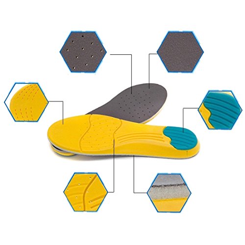 Bringsine Shoe Insoles, Orthotic Insoles, Orthopedic Insoles, Foam Insoles - Excellent Shock Absorption & Cushioning, Shoe Inserts for Running, Hiking - Men & Women Everyday Use 1 Pairs L