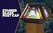 Moonrays Post Cap Lamp In Stained Glass Design (6x Brighter Solar Powered LED) - 91241