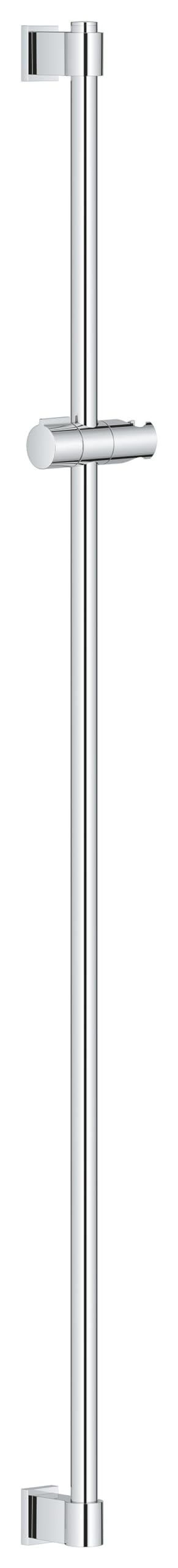 GROHE Vitalio Universal QuickFix - Shower Rail 115 cm (with Wall Holders, Glide Element and Swivel Holder, Holding Force Maximum 20 kg), Extra Easy to fit QuickGlue Chrome, 26970001