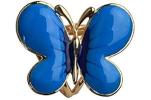 Fashion Women Three Rings Scarf Clip Scarf Buckle- Butterfly Pattern Practical Treatment