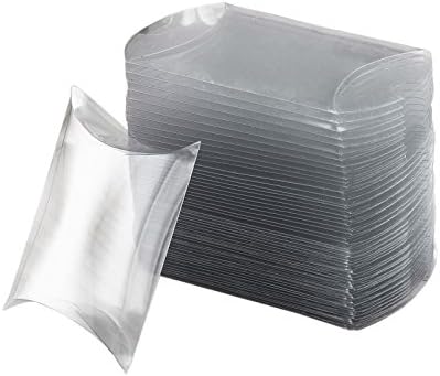 50pcs Pillow Sweet Boxes Wedding Party Favor Gift Gorgeous For High Quality Are Perfect Any Occasions (clear)
