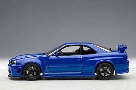 Amazon Com Autoart 1 18 Nismo R34 Gt R Z Tune Bayside Blue Toys Games