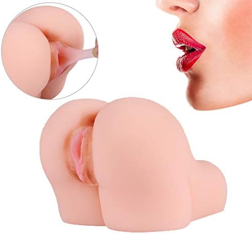 Piston Thrusting Tube with Soft Lifelike Ribbed Tunnel for Men Beginngers Hands Free Play