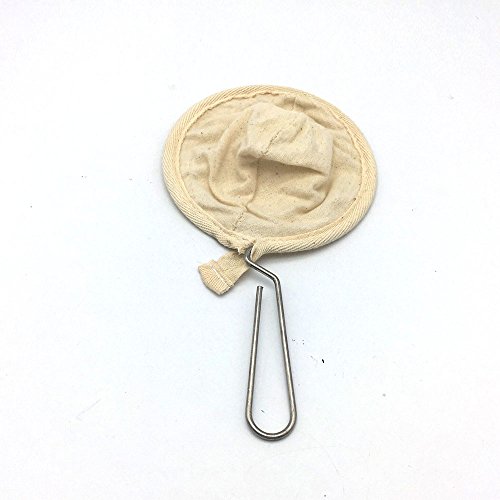 NUOMI Flannel Cloth Coffee Filter Strainers with Steel Handle, 2 Pack Coffee Sock - Thumbnail 3