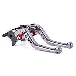 Auzkong Motorfiets remhendel korte koppelingshendel verstelbaar voor Yamaha FZ-07/MT-07 2014-2019, MT-09/FJ-09 SR/Tracer…