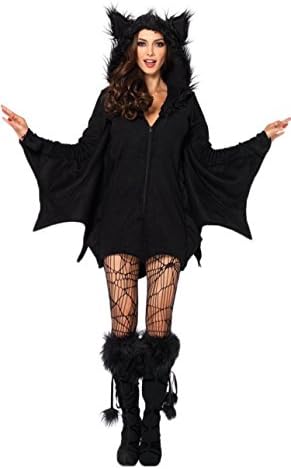 Women's Cozy Bat Costume Black