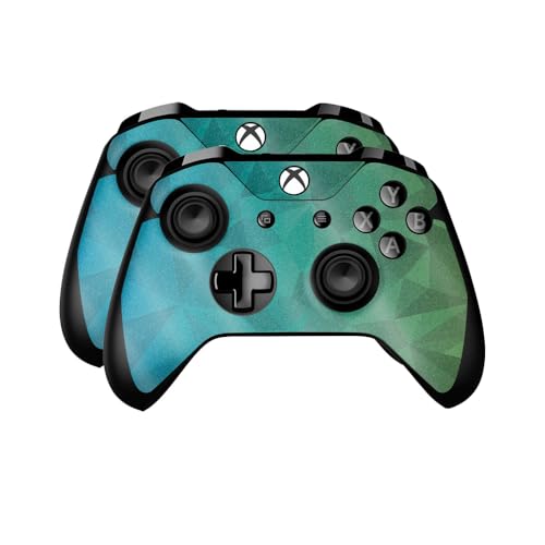 Glossy Glitter Skin Compatible with Microsoft Xbox One Controller (2 Pack) - Bl…