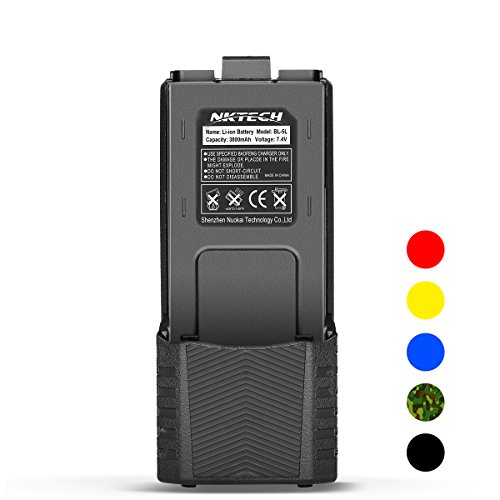 NKTECH BL-5L Extended 3800mAh 7.4V Li-ion Battery For BaoFeng Pofung UV-5R V2 DM-5R UV-5RA BF-F8HP BF-F9 V2+ UV-5R5 UV-5RE PLUS UV-5RTP Two Way Radio (2x 2100mAh Li-ion Polymer Batteries) NKTECH BL-5L Extended 3800mAh 7.4V Li-ion Battery For BaoFeng Pofung UV-5R V2 DM-5R UV-5RA BF-F8HP BF-F9 V2+ UV-5R5 UV-5RE PLUS UV-5RTP Two Way Radio (2x 2100mAh Li-ion Polymer Batteries)