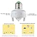Infrared Motion Light Sensor Socket, Pawaca PIR Automatic Adjustable LED Lights Switches E27 Lamp Holder Screw Bulb Socket LD120 for Indoor Aisle Garage