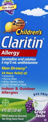 CLARITIN CHILDREN’S 2 HOUR NON-DROWSY ALLERGY ORAL SOLUTION 5 MG/ 5 ML, GRAPE 4 FL OZ