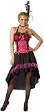 InCharacter Costumes Women's Saloon Gal 2B Adult Costume, Black/Pink, Medium