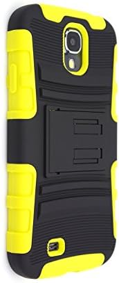 Galaxy S4 Case, GISMO [Dual Layer] [Hybrid Impact Protection] [Two Colors] [Non-Slip] [Exact-Fit] **NEW** [ARMADILLO ARMOR Series] [Thin Fit] PSF Coated for Non Slip Surface and Excellent Grip [Matte Hard Case] [Best Galaxy Case] - Yellow &amp; Black