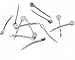 YOYOSTORE 100pcs 44mm Dull Silver Tone Bobby Pins Hair Clips w/Glue Pad Jewelry Make Findingdiy