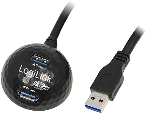 LogiLink USB 3.0 Cable with 2 Port Docking Station, Black