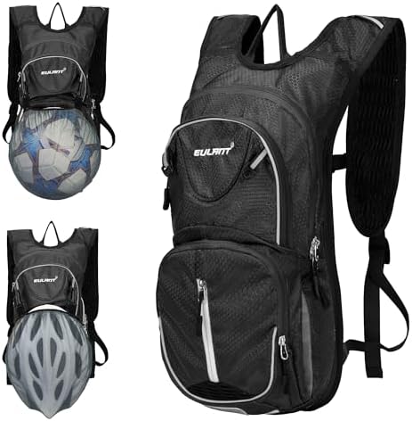 Mochila pequena para bicicleta, mochila impermeável de hidratação de 12L, mochila refletora para bicicleta para caminhadas de MTB, corrida, natação na praia, com camada isolante e rede de bolas
