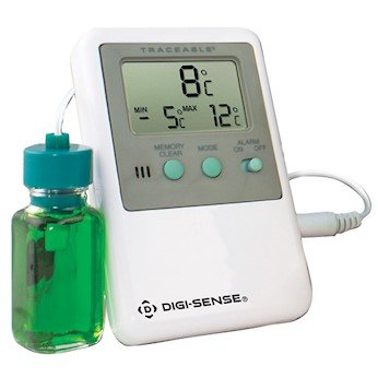 Digi-Sense Calibrated Fridge/Freezer Digital Thermometer, 1 Bottle Probe