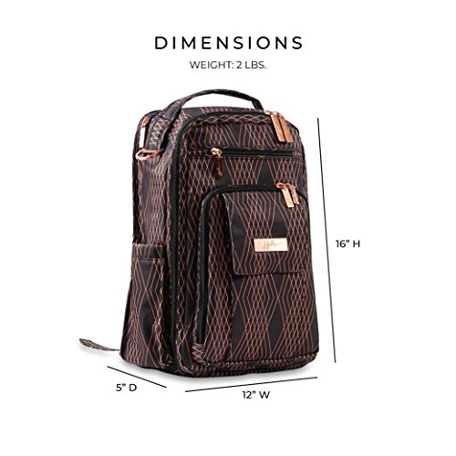 JuJuBe Be Right Back Multi-Funtional Structured Backpack/Diaper Bag, Prism Rose