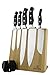 Magnetic Knife Holder by KnifeOrg -Bamboo Knife Organizer - Powerful Knife Block - Elegant Knife Stand Without Knives-Hold Different Variety of Kitchen Knives -Keeps Knives Securely to Board
