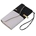 XIANA Leather Zipper Fold Wallet Card Holder Case with Stylus for Samsung Galaxy S5 I9600 - Black/ White