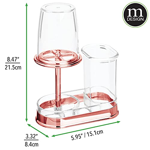 mDesign Decorative Plastic Bathroom Vanity Countertop Toothpaste