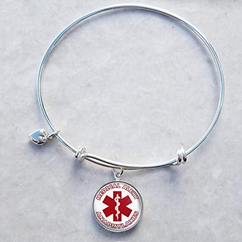 Medical Alert Anaphylaxis .925 Silver Expandable Wire