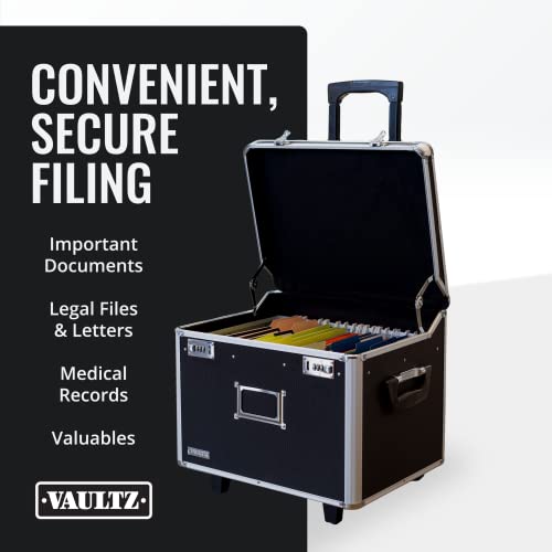 Vaultz Portable File Storage Box with Handle 14.5" x 17.5" x 15.5