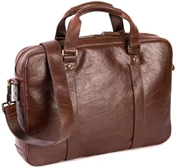 BoconiBecker RFID Zip Brief (Whiskey w/Khaki and Gingham)