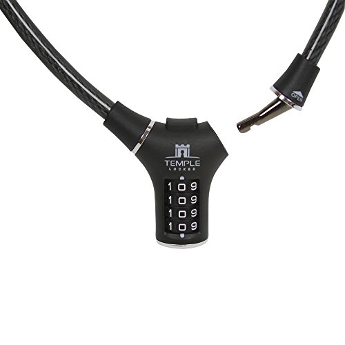 image for Temple Locked Premium Resettable Combination Cable Bike Lock By 3 Feet