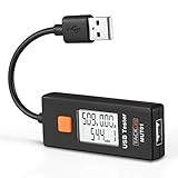 USB Tester, Tacklife MUT01 Digital Multimeter Power Tester, Current/Voltage Monitor, Data Cable, Charger Test Speed, Cable, Suitable for iPhone/Android Phones and Tablets, Ten Groups of Storage Data