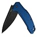 Kershaw Link Blue Aluminum BlackWash Pocket Knife (1776NBBW); 7.6" 420HC Stainless Steel Blade and Machined Aluminum Handle with SpeedSafe Assisted Opening, Liner Lock, Reversible Pocketclip; 4.8 OZ.