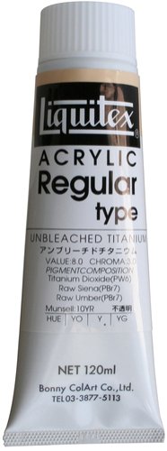 リキテックス(Liquitex) アクリル絵具 カラー レギュラータイプ アンブリーチドチタニウム 74 120ml の商品画像
