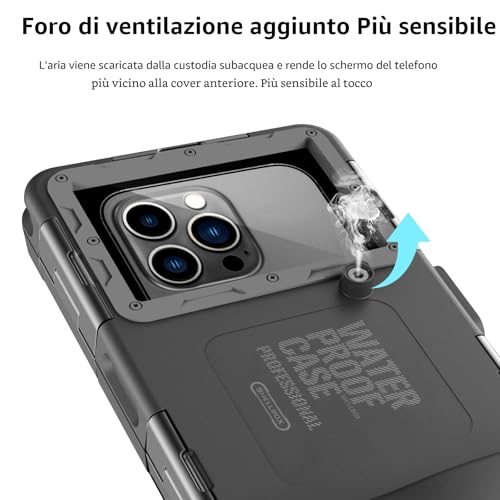 Waterproof Smartphone Case IPX8 Waterproof Mobile Phone Holder 15 m Underwater Compatible for iPhone 17 Air 16e 16 15 Plus 17 16 15 Pro 17 16 15 14 Pro Max Samsung S25 S24
