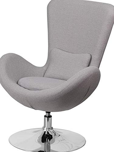 Amazon Com Mikash Contemporary Design Light Gray Fabric Egg
