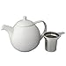 FORLIFE Curve Teapot with Infuser, 45-Ounce, White