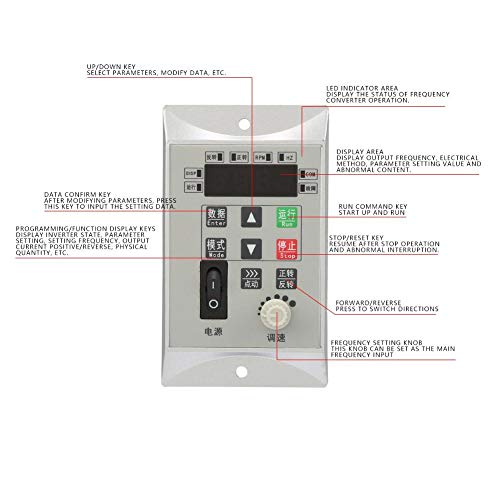VFD 1HP Single to Single Phase Adjustable Variable Frequency Speed Motor Drive Inverter Converter CNC 220V 0.75KW