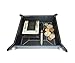 TIMELYBUYS Black Catchall Coin Case Valet Tray & Catch-All for Keys, Coins Phone, Jewelry, Valet, Accessories and More