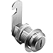 Cabinet Locks, 2 Pack File Cabinet Locks, Keyed Different 1-1/8 Inch Cam Lock, Chrome-Plated Zinc Alloy, Fits on 1