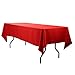E-TEX Rectangle Tablecloth - 60 x 102 Inch Rectangular Table Cloth for 6 Foot Table in Washable Polyester Red