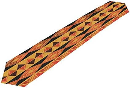 Bolaz Abstract Ethnic African Double-Sided Polyester Table Runner 13 x 90 Inches Long Green Table Top Decoration