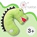 Tulatoo Dinosaur Travel Pillow - The fiercest Travel Neck Pillow and Kids Travel Pillow - Can be Used as a seat Belt Pillow for Kids, Kids car Neck Pillow, Seatbelt Pillow