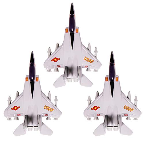 Narwhal Novelties Die Cast Pullback Fighter Jet Collection; (12) Toy Airplanes Per Order