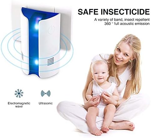 JapanAmStore Multifunctional Electronic Mosquito Repellent, Electromagnetic Wave Frequency-Conversion Ultrasonic Double Wave Flooding The Cockroach Insect Repellent Device (US Plug)