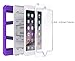 MoKo Case Fit iPad Mini 3/2/1, Silicone + White Hard Polycarbonate Protector with Foldable Stand Cover Case Compatible with Mini 3, Mini 2 and Mini (2012 1st gen), Purple (Will not fit iPad Mini 4)