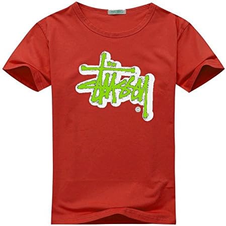 Stussy logo For Men's Printed Short Sleeve Tee Tshirt XXX-Large Red