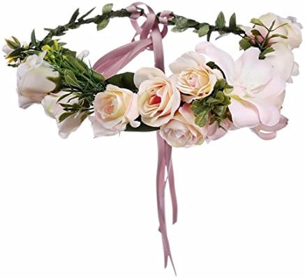 Qhome Newly arrived Rattan Flower Vine Crown Tiaras Necklace Belt Party Decoration