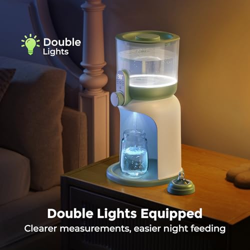 Momcozy Instant Water Warmer for Making Formula, Dual Lights for Night Feedings, 57 fl oz Large Capacity Detachable Tank, 6 Temperature Settings Water Dispenser, Breastfeeding Essentials