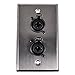 Seismic Audio Speakers Dual ¼” And XLR Combo Jacks Wall Plate, Stainless Steel Wall Plate