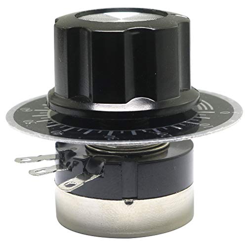 Magic&shell 1PCS RV24YN20S B103 Potentiometer 10K Ohm Single Turn Carbon Film Rotary Taper High Precision Potentiometer with Knob and Dials for Inverter Speed Regulation