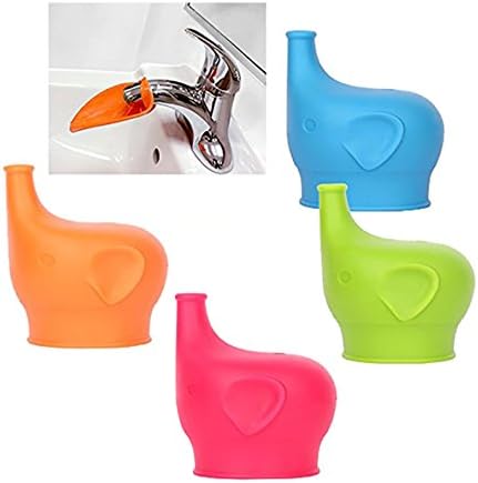 Sippy Cup Lids (4 Pack) – FREE Faucet Extender- Make Any Cup into Spill-Proof Sippy Cup –