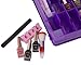 Universal Purple Transparent Nail Polish Organizer Storage Case for 48 Bottles Adjustable Dividers Space Saver